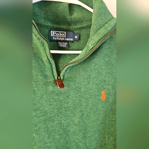 Mens sweater size Medium Ralph Lauren shirt Medium green - Picture 6 of 6